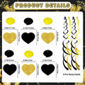Yavxzvbw Retirement Party Decorations Glitter Gold Black Farewell by Deal US