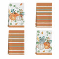 XCHI Fall Pumpkin Striped Dish Towels 18x26 Inch Colored Set of 4 by Deal US