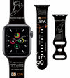 Sports Silicone Watch Bands Black Compatible with iWatch Series 1-9 42mm