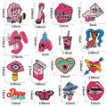 ELEFOCUS 16Pcs Pink Iron-on Patches Applique for Clothing by Deal US