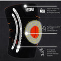 VESIRA Knee Brace Patellar Tendon Support Compression Sleeve Black by Deal US
