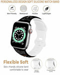 GSDUGYBG Sports Silicone Watch Band Waterproof Black Compatible 38-49mm by Deal US