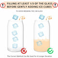 LeeSky 2 Pack Halloween Ghost Glass Tumblers 16Oz Pink Orange Lids Straws by Deal US