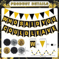 Yavxzvbw Retirement Party Decorations Glitter Gold Black Farewell by Deal US