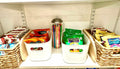 Generic Plastic Stackable Storage Bins with Bamboo Lid 2 PCS White 10x7in by Deal US