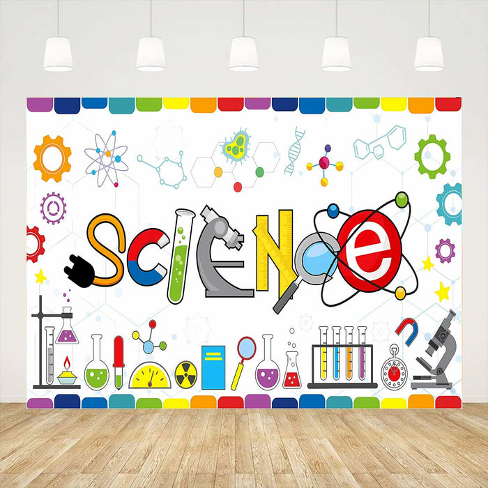 Generic Science Party Backdrop Chemical Themed Kids School Lab Blue 7x5 Ft by Deal US