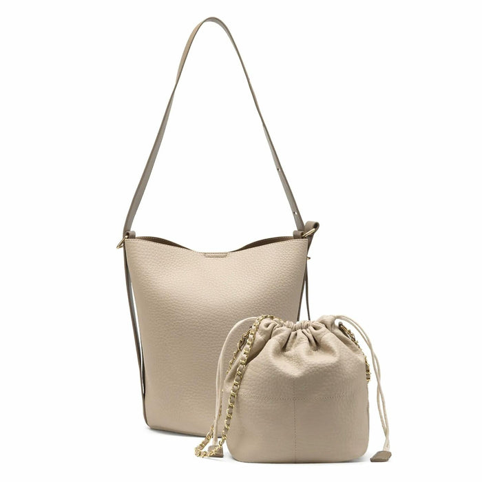 Women's Top Handle Satchel Handbag Elegant Tote Purse Detachable Strap Apricot by Deal US