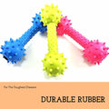 Generic Dog Chew Toy Dumbbell Durable Natural Rubber Lime Green by Deal US
