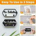 Aurastem No Soliciting Wooden Sign 2 Pcs Small Funny Home Business Decor by Deal US