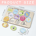 KATINAT Easter Story Wooden Eggs Set 12pcs Easter Story Puzzle Small by Deal US