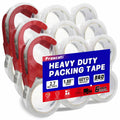 Frascati Heavy Duty Packing Tape 18 Pack 1.88in x 60yd Clear with 3 Dispensers by Deal US