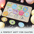KATINAT Easter Story Wooden Eggs Set 12pcs Easter Story Puzzle Small by Deal US