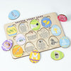 KATINAT Easter Story Wooden Eggs Set 12pcs Easter Story Puzzle Small