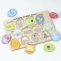 KATINAT Easter Story Wooden Eggs Set 12pcs Easter Story Puzzle Small by Deal US
