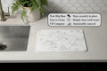 Stranor Engraved Rose Stone Drying Mat Floral 15.7x11.8 Ivory by Deal US