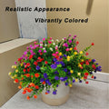 WEAUSUP 21 Bundles Outdoor UV Resistant Faux Plants Plastic 7 Colors by Deal US