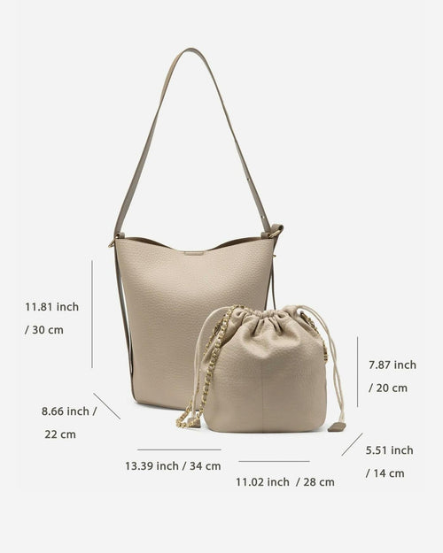 Women's Top Handle Satchel Handbag Elegant Tote Purse Detachable Strap Apricot by Deal US