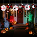 SEETOHOME 6 PCS 11.8in Inflatable Halloween Hanging Balls Black White Decor by Deal US