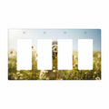 Wpshijia 4 Gang Light Switch Cover Wild Daisy Puppy Outdoor Wall Plate by Deal US
