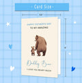 IDU Funny Fathers Day Card for Dad from Kids - Daddy Bear I Love You BEARY Much by Deal US