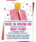 ACHICGIRL Funny Birthday Card for Dad Humor from Son Daughter Color ACH-123 by Deal US