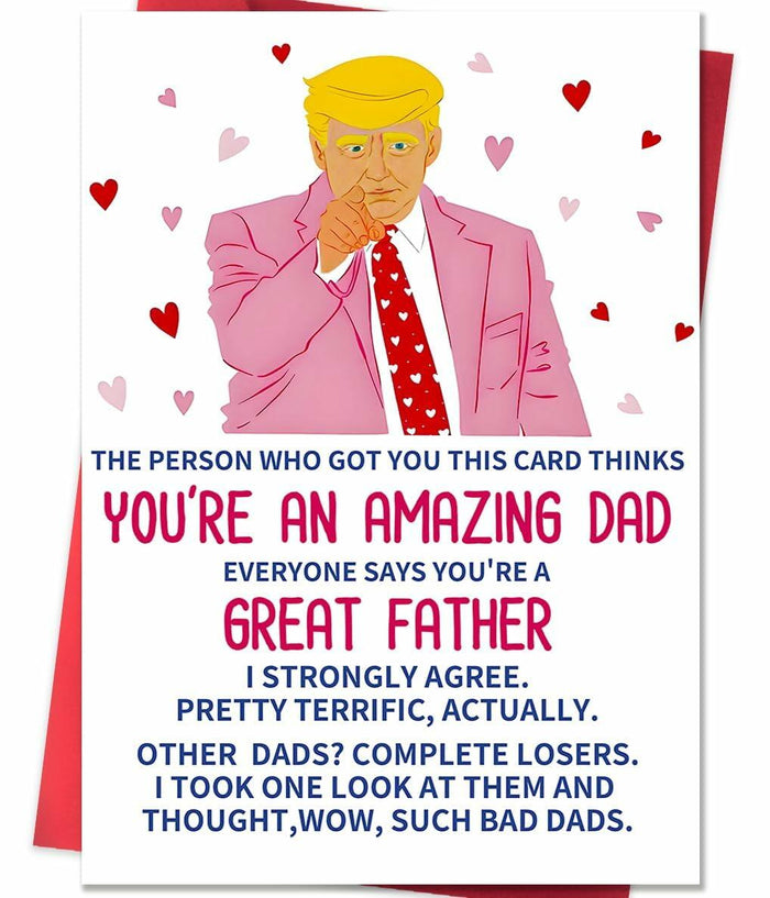 ACHICGIRL Funny Birthday Card for Dad Humor from Son Daughter Color ACH-123 by Deal US
