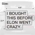Tesla Anti Elon Musk Bumper Sticker 2 Pack 4x2.7in White Reflective Vinyl by Deal US