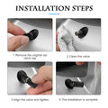 Fekey&JF 16 PCS Universal Tire Valve Stem Caps Waterproof Airtight Black by Deal US