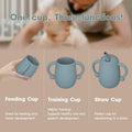 [Like New] Cuddle Campus Silicone Baby Training Cup 4 Oz Boothbay Gray by Deal US