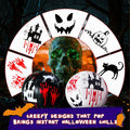 SEETOHOME 6 PCS 11.8in Inflatable Halloween Hanging Balls Black White Decor by Deal US