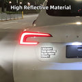 Tesla Bumper Sticker Anti Elon Musk 2 Pack 4x2.7in Black Reflective Vinyl by Deal US