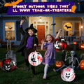 SEETOHOME 6 PCS 11.8in Inflatable Halloween Hanging Balls Black White Decor by Deal US