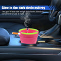 SKERJOVL 5PCS Car Glow in Dark Ashtray with Lid Portable Black by Deal US