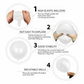 SINBEE 140pcs White Balloon Arch Kit 18 12 10 5 Inch Party Decorations by Deal US
