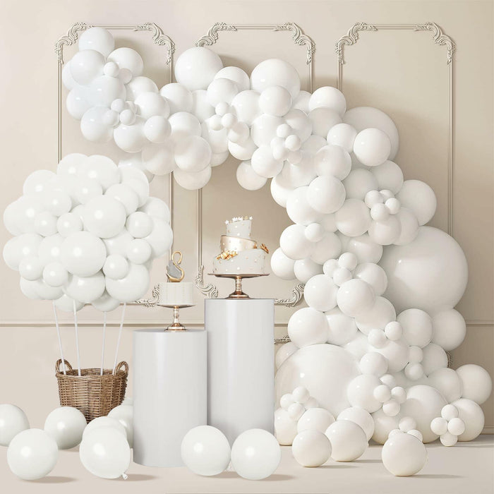 SINBEE 140pcs White Balloon Arch Kit 18 12 10 5 Inch Party Decorations by Deal US