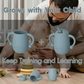 [Like New] Cuddle Campus Silicone Baby Training Cup 4 Oz Boothbay Gray by Deal US