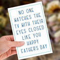 HEJOYN Father's Day Card for Dad Grandpa Husband Cute TV Joke Design by Deal US