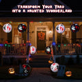 SEETOHOME 6 PCS 11.8in Inflatable Halloween Hanging Balls Black White Decor by Deal US