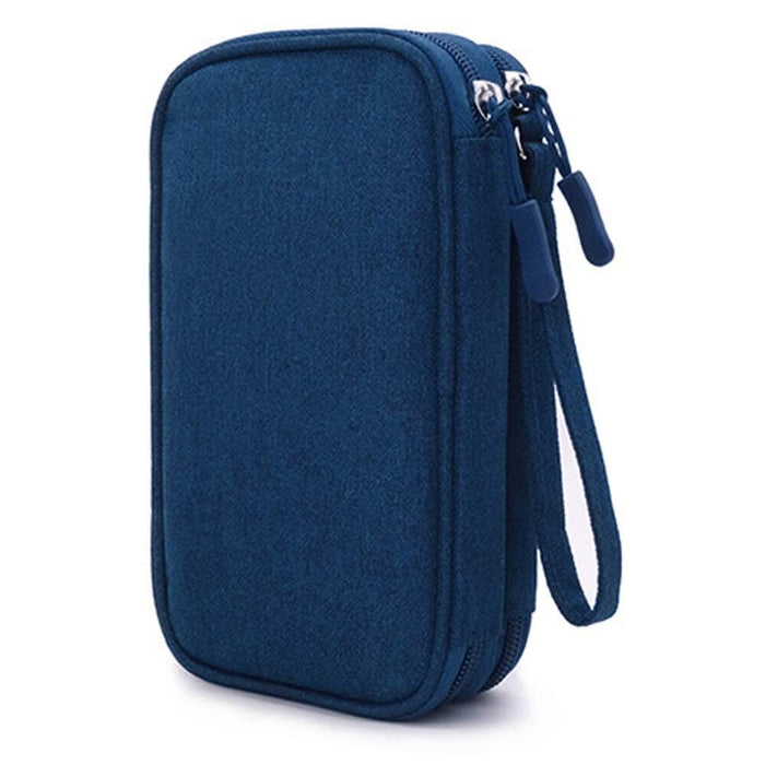 eYistar Diabetic Supplies Travel Case Organizer Blue for Test Strips Lancets by Deal US