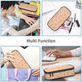 VOL&BASS Orange Flower Large Pencil Case Big Capacity Back To School by Deal US