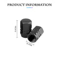 Fekey&JF 16 PCS Universal Tire Valve Stem Caps Waterproof Airtight Black by Deal US