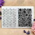 Kwan Crafts Clear Stamps Wall Stone Grid Watermark Ink 2 Sheets Silicone by Deal US