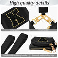 ARIKJ Initial Wristlet Wallet Dual Pouch Mini Coin Purse Black B by Deal US