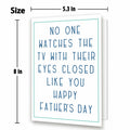 HEJOYN Father's Day Card for Dad Grandpa Husband Cute TV Joke Design by Deal US