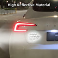 Tesla Anti Elon Musk Bumper Sticker 2 Pack 4x2.7in White Reflective Vinyl by Deal US
