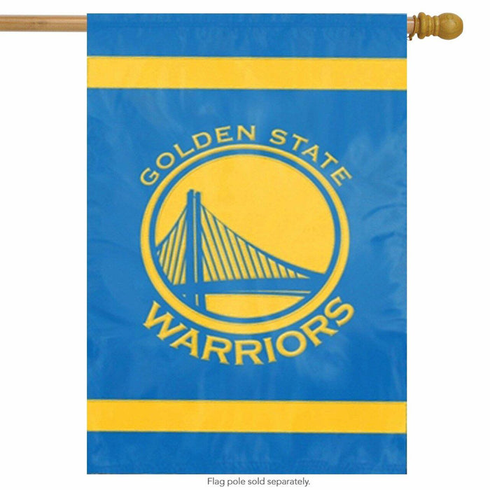 Party Animal NBA Golden State Warriors Premium Banner Flag 28x48 Team Color by Deal US