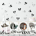 SAYBZ Cartoon Mouse Head Wall Decals Peel Stick Kids Room Decor Black White by Deal US