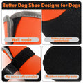 DOGOYS Dog Shoes Non-Slip Waterproof Boots Orange 4Pcs Size M-L by Deal US