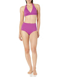 Amazon Essentials Women’s High Waist Swim Bottom Violet Size Small by Deal US