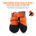 DOGOYS Dog Shoes Non-Slip Waterproof Boots Orange 4Pcs Size M-L by Deal US